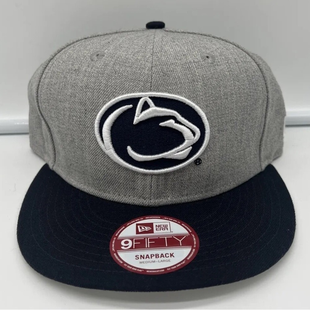 New Era 9Fifty Penn State Nittany Lions Hat Snapback Grey Blue M/L
